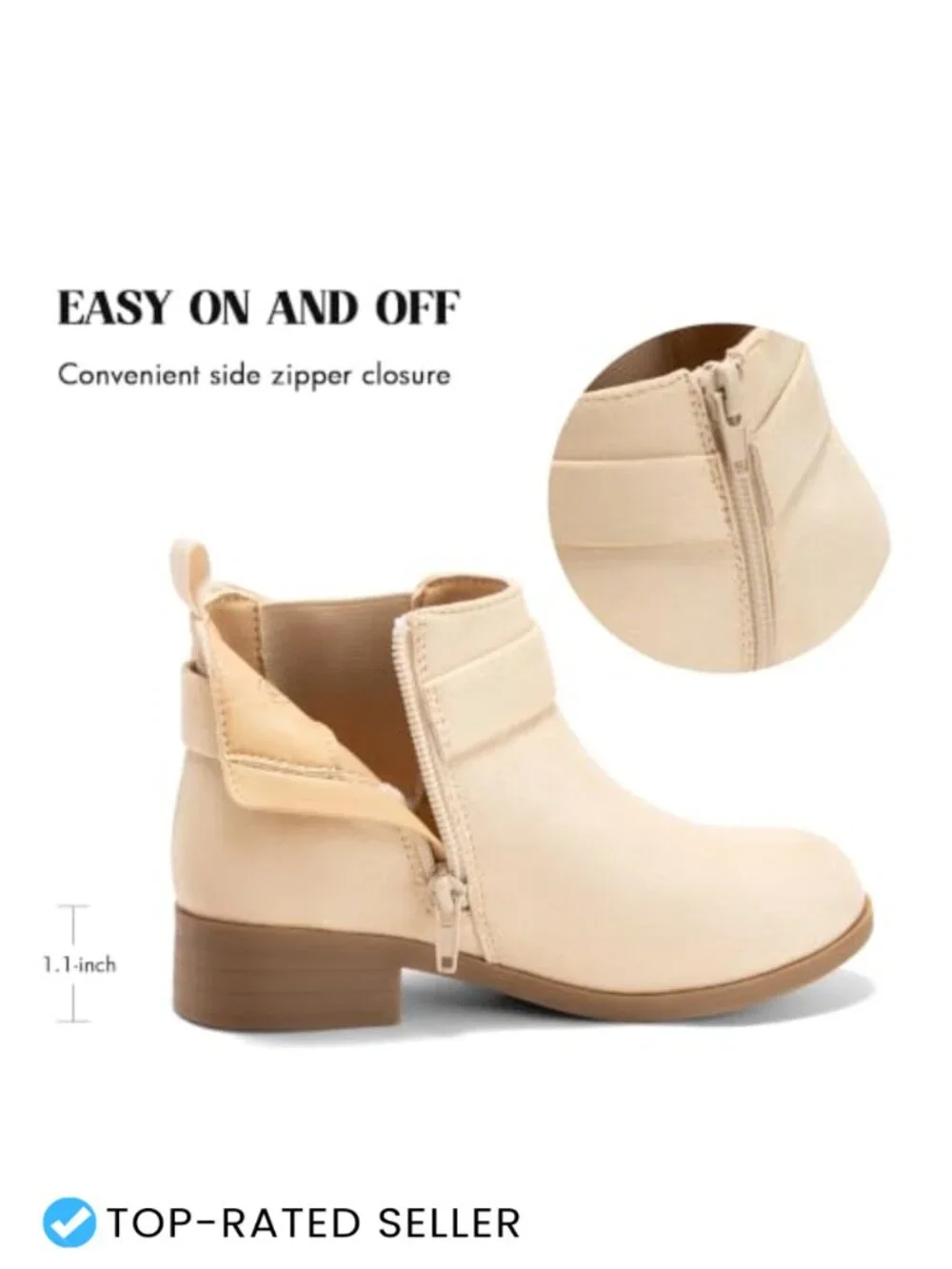 Girls Bow Ankle Boots Chunky Low Heel Chelsea Zipper Suede Booties